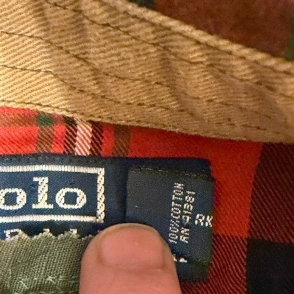 Polo Ralph Lauren Shirt Mens 2XL Red Plaid Cotton Shooting Hunting Chin Strap